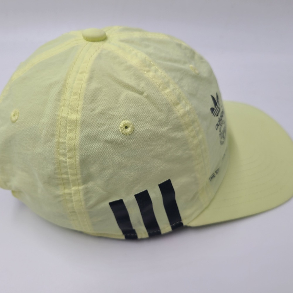 Adidas Hat Strapback Yellow Trefoil Logo Nylon The Brand With The 3 Stripes Men - Picture 9 of 16